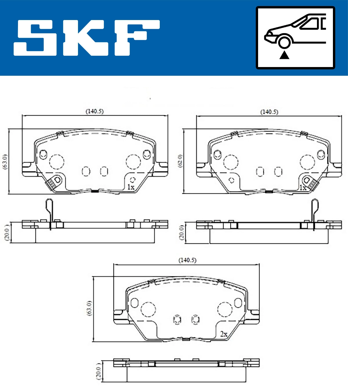 SKF VKBP 80346 A - Тормозные колодки 