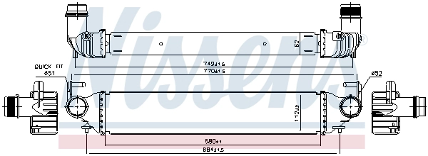 NISSENS 96166 - Интеркулер