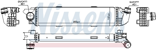 NISSENS 96149 - Интеркулер