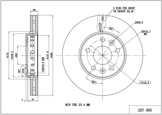 Тормозной диск PREMIUM LINE