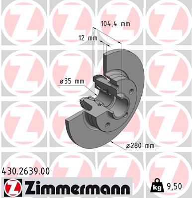 ZIMMERMANN 430.2639.00 - Тормозные диски