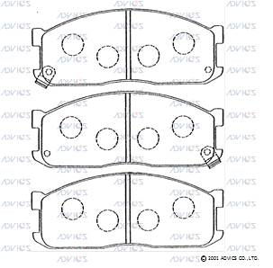 ADVICS SN236P - Тормозные колодки 