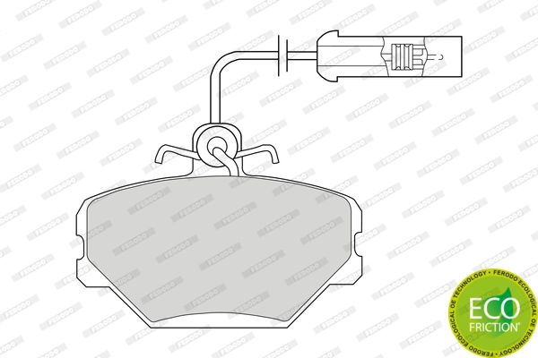FERODO FDB524 - Комплект тормозных колодок, дисковый тормоз PREMIER ECO FRICTION