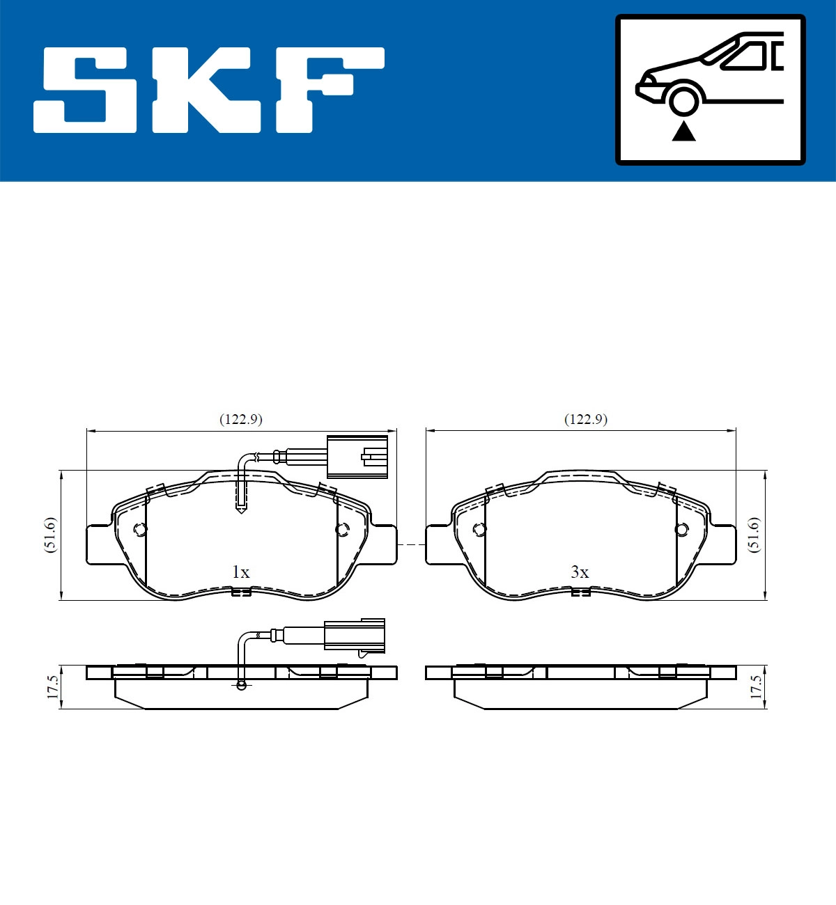 SKF VKBP 80328 E - Тормозные колодки 