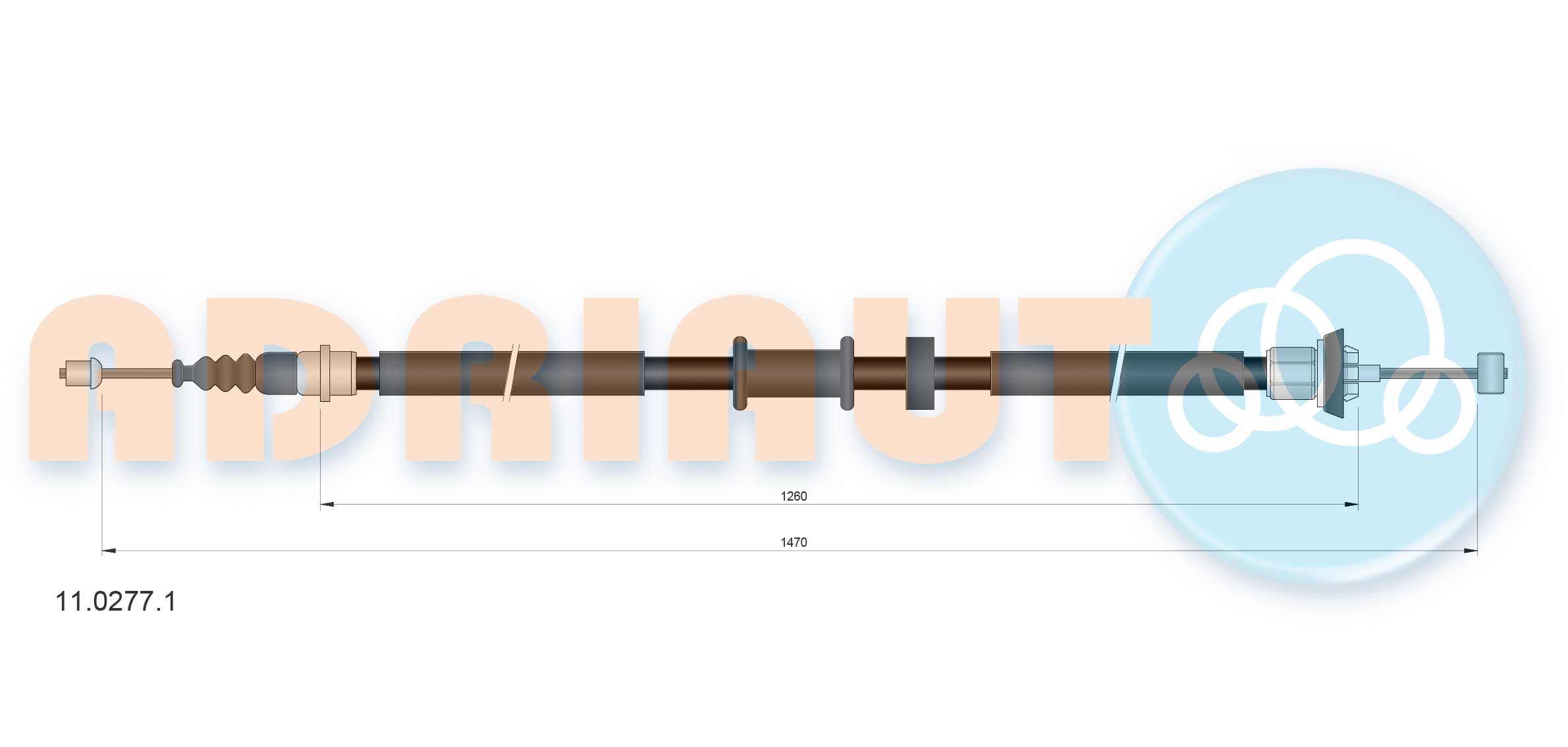 ADRIAUTO 11.0277.1 - Трос ручника