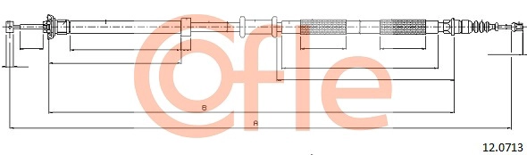 COFLE 92.12.0713 - Трос ручника