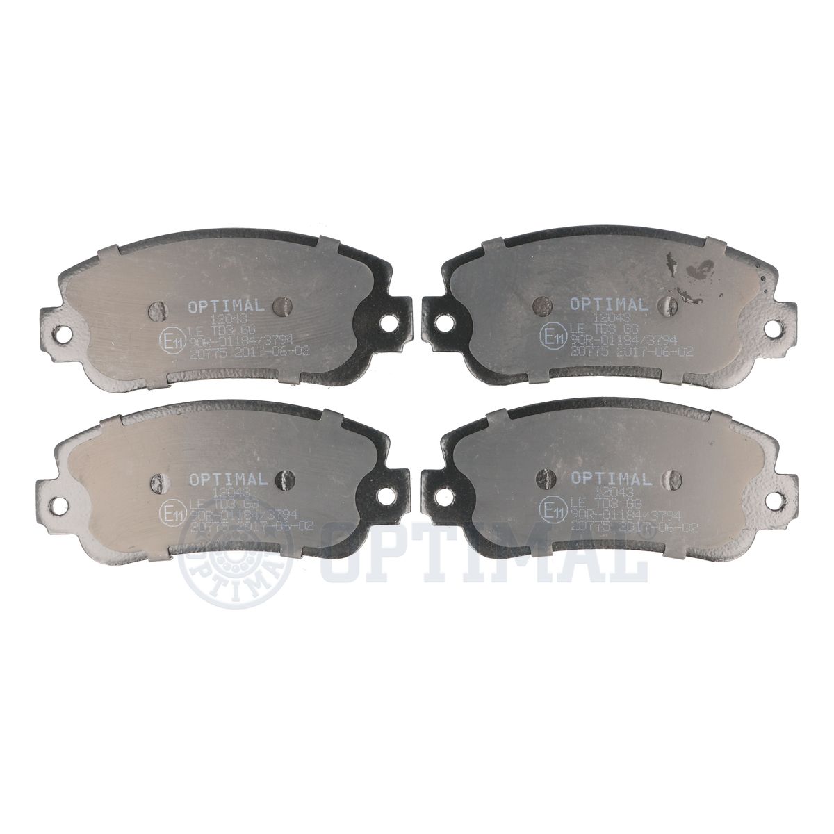 OPTIMAL BP-12043 - Тормозные колодки 