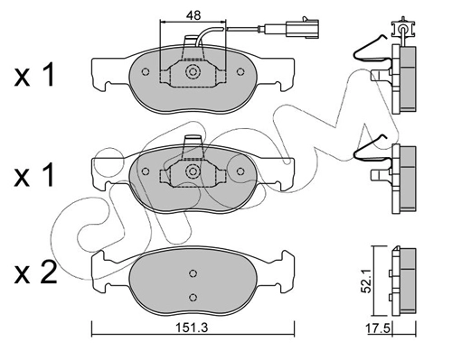 CIFAM 822-079-0 - Тормозные колодки 