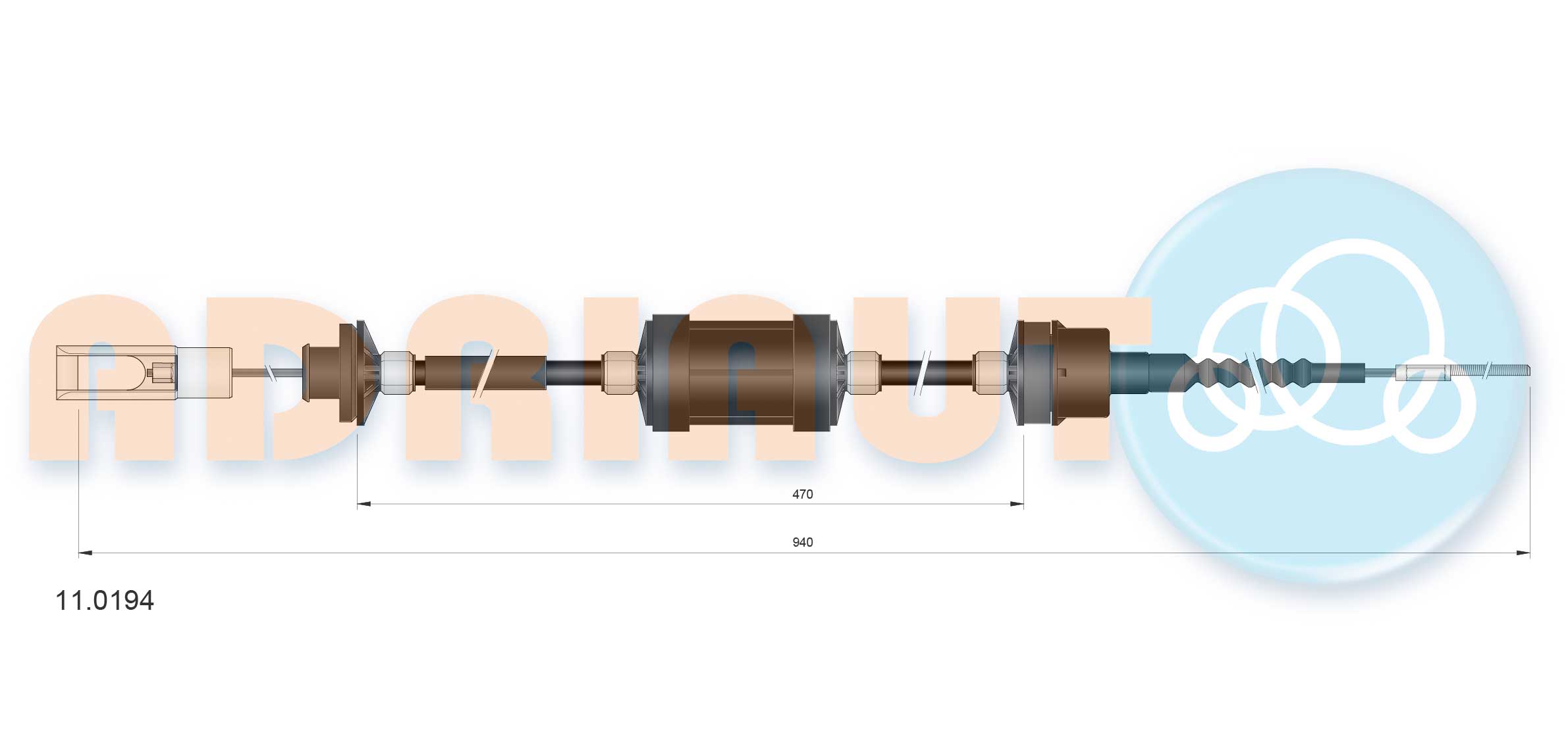 ADRIAUTO 11.0194 - Трос сцепления