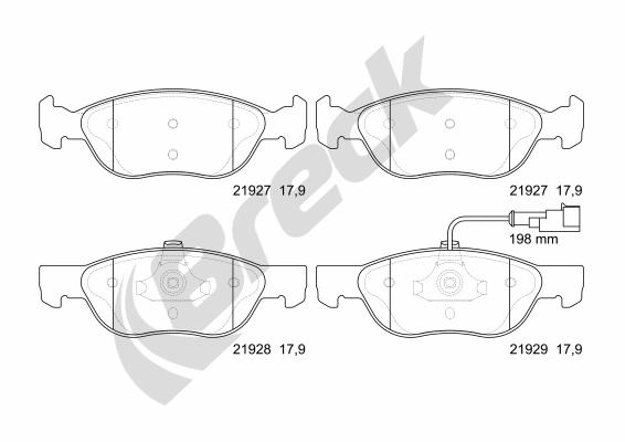 BRECK 21927 00 702 10 - Тормозные колодки 