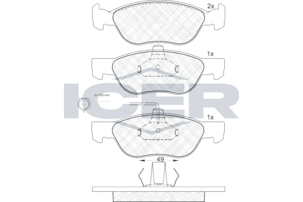 ICER 181124 - Тормозные колодки 