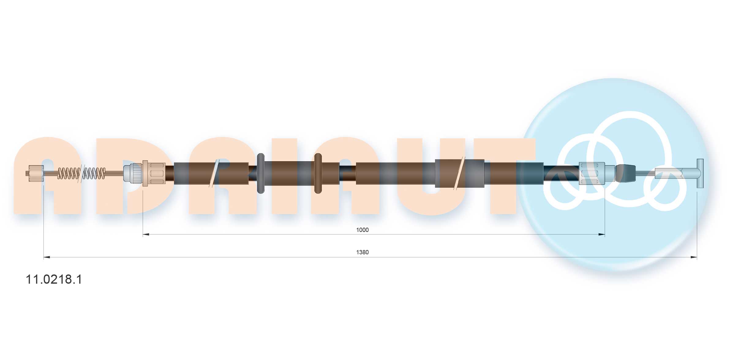 ADRIAUTO 11.0218.1 - Трос ручника