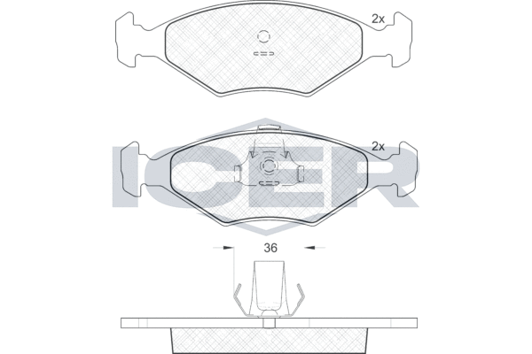ICER 181604 - Тормозные колодки 