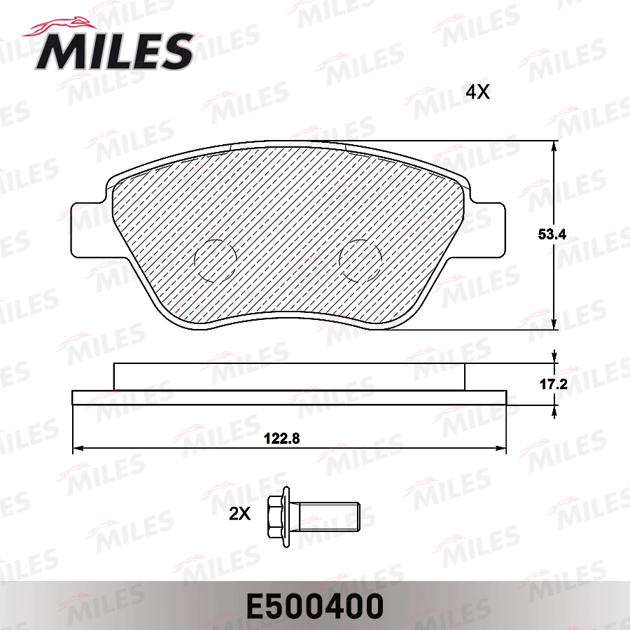 MILES E500400 - Тормозные колодки 