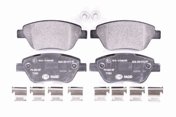 HELLA 8DB 355 011-871 - Тормозные колодки 