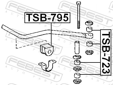 FEBEST TSB-723 - Втулки стабилизатора