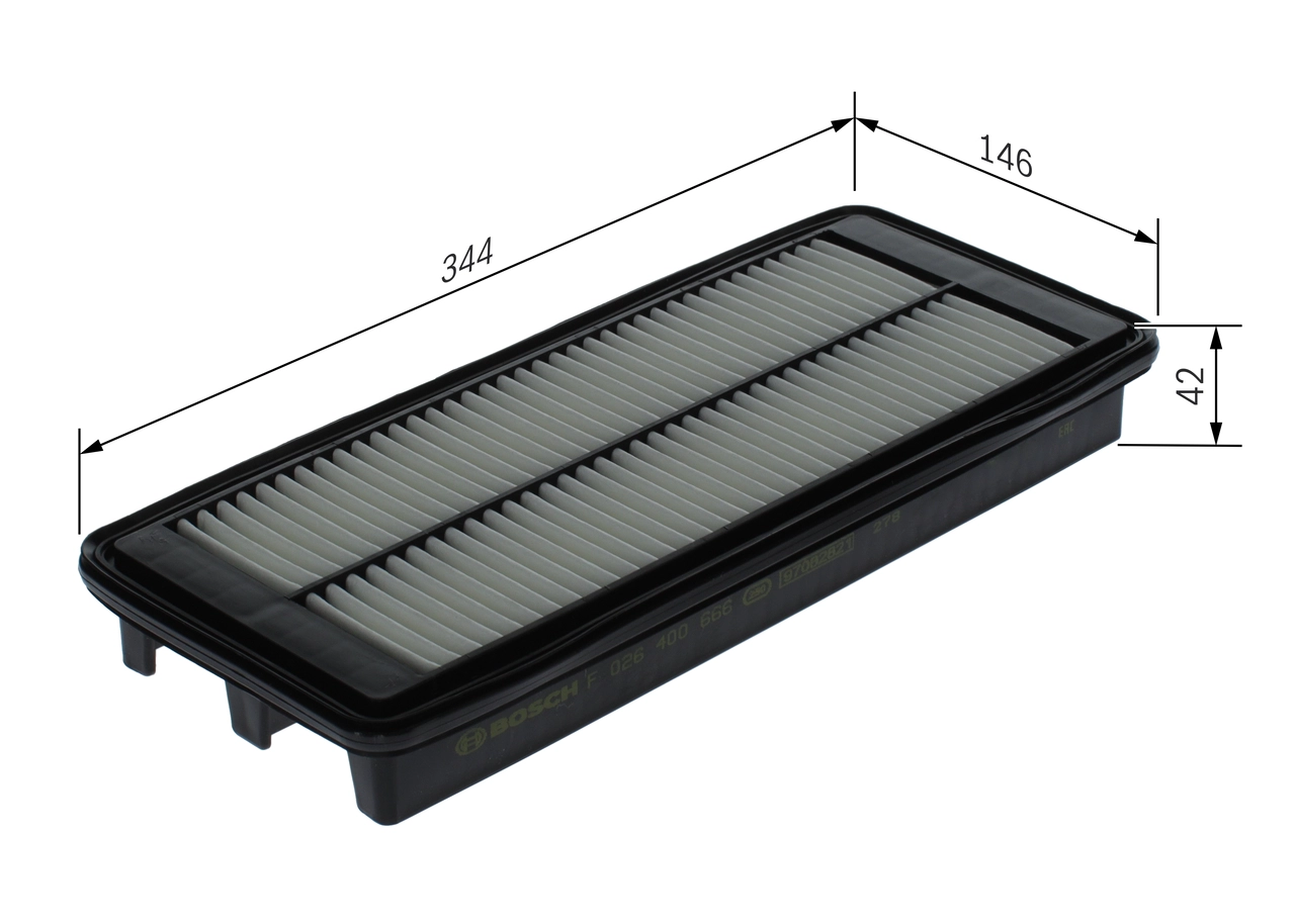 BOSCH F 026 400 666 - Воздушный фильтр