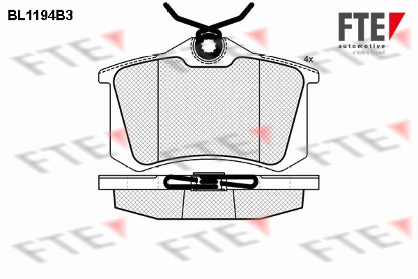 FTE BL1194B3 - Тормозные колодки 