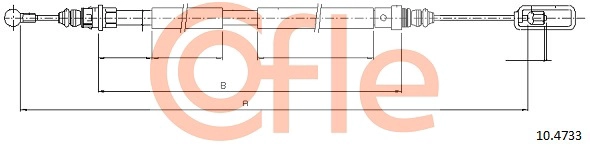 COFLE 10.4733 - Трос ручника
