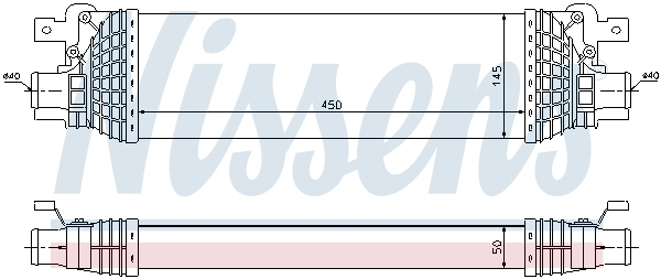 NISSENS 96643 - Интеркулер