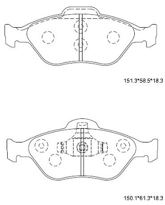 ASIMCO KD3736 - Тормозные колодки 