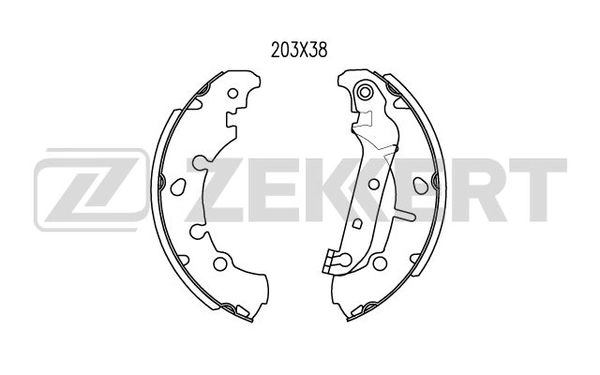 ZEKKERT BK-4468 - Барабанные колодки