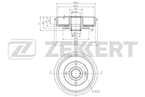 ZEKKERT BS-5132 - Тормозной барабан