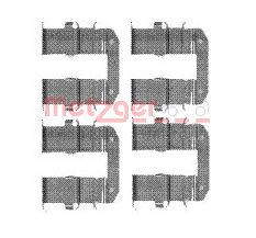 METZGER 109-1734 - Комплектующие, колодки дискового тормоза GREENPARTS