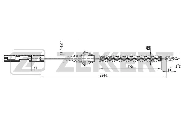 ZEKKERT BZ-1039 - Трос ручника