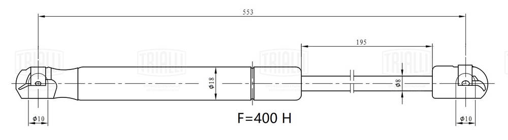 TRIALLI GS 2504 - Амортизатор багажника