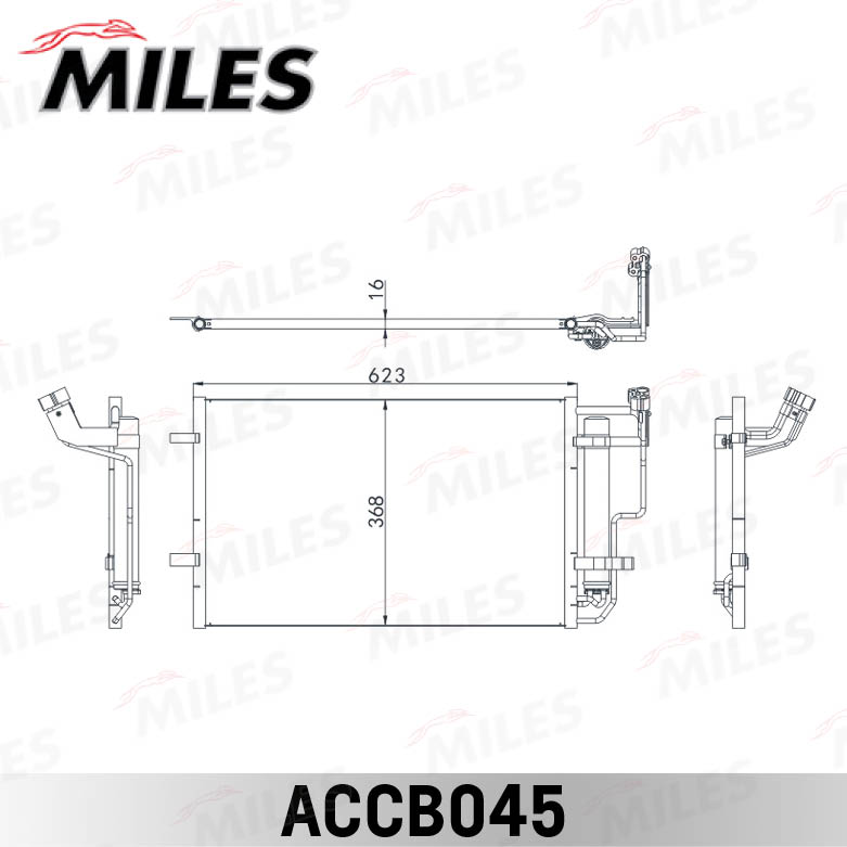 MILES ACCB045 - Радиатор кондиционера