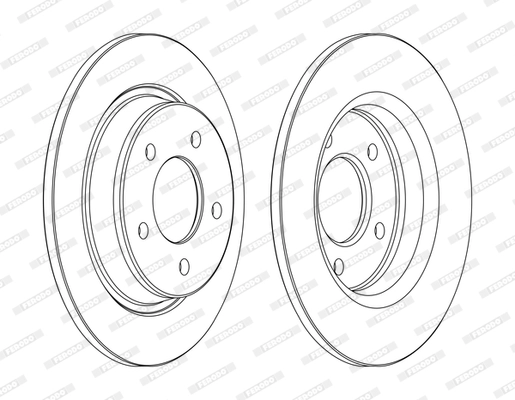 FERODO DDF1546C - Тормозной диск PREMIER Coat+ disc