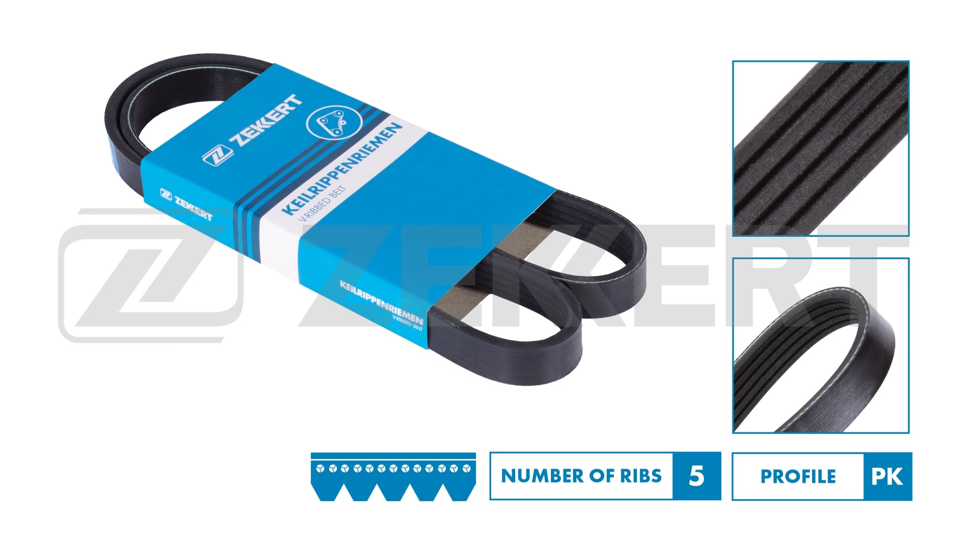 ZEKKERT KR-5PK716E - Ремень генератора