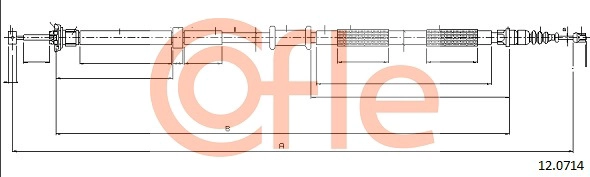 COFLE 12.0714 - Трос ручника