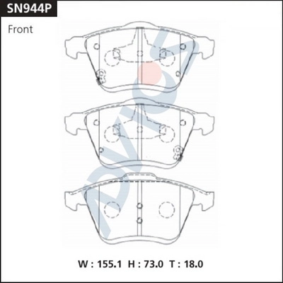 ADVICS SN944P - Тормозные колодки 