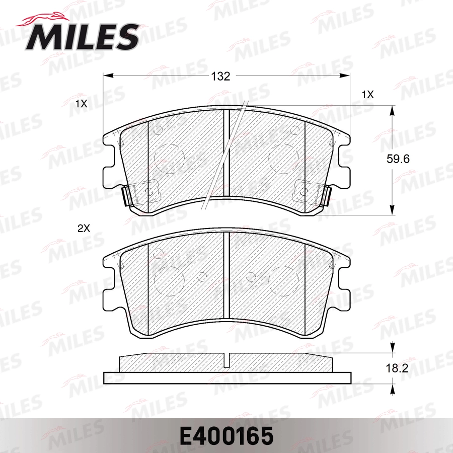MILES E400165 - Тормозные колодки 