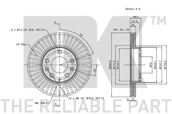 NK 203245 - Тормозные диски