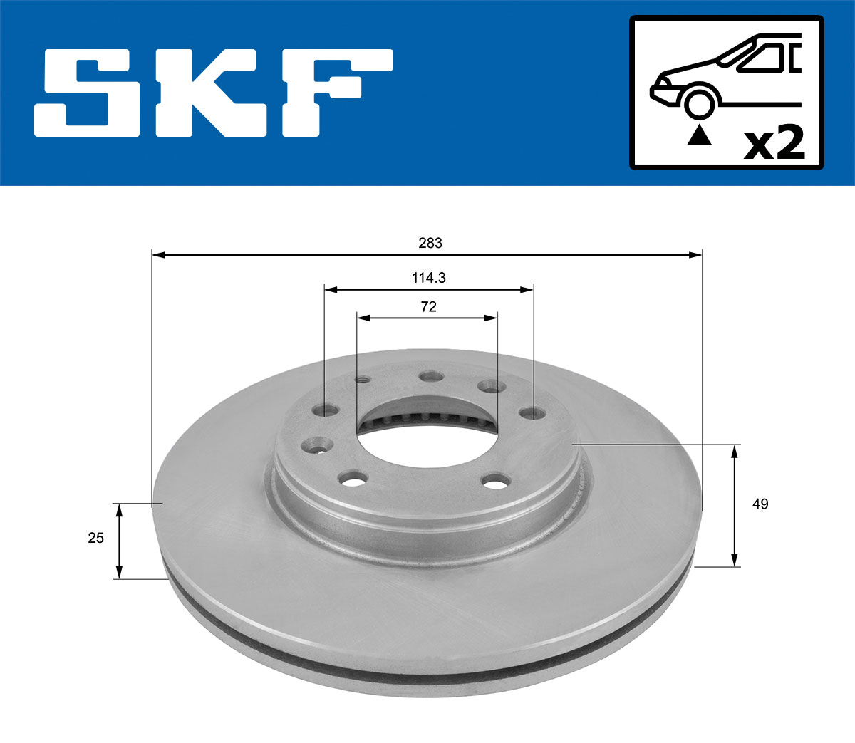 SKF VKBD 80275 V2 - Тормозные диски