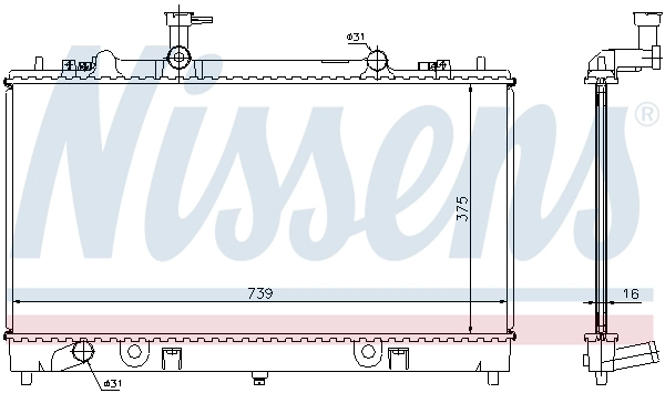 NISSENS 62466A - Радиатор охлаждения