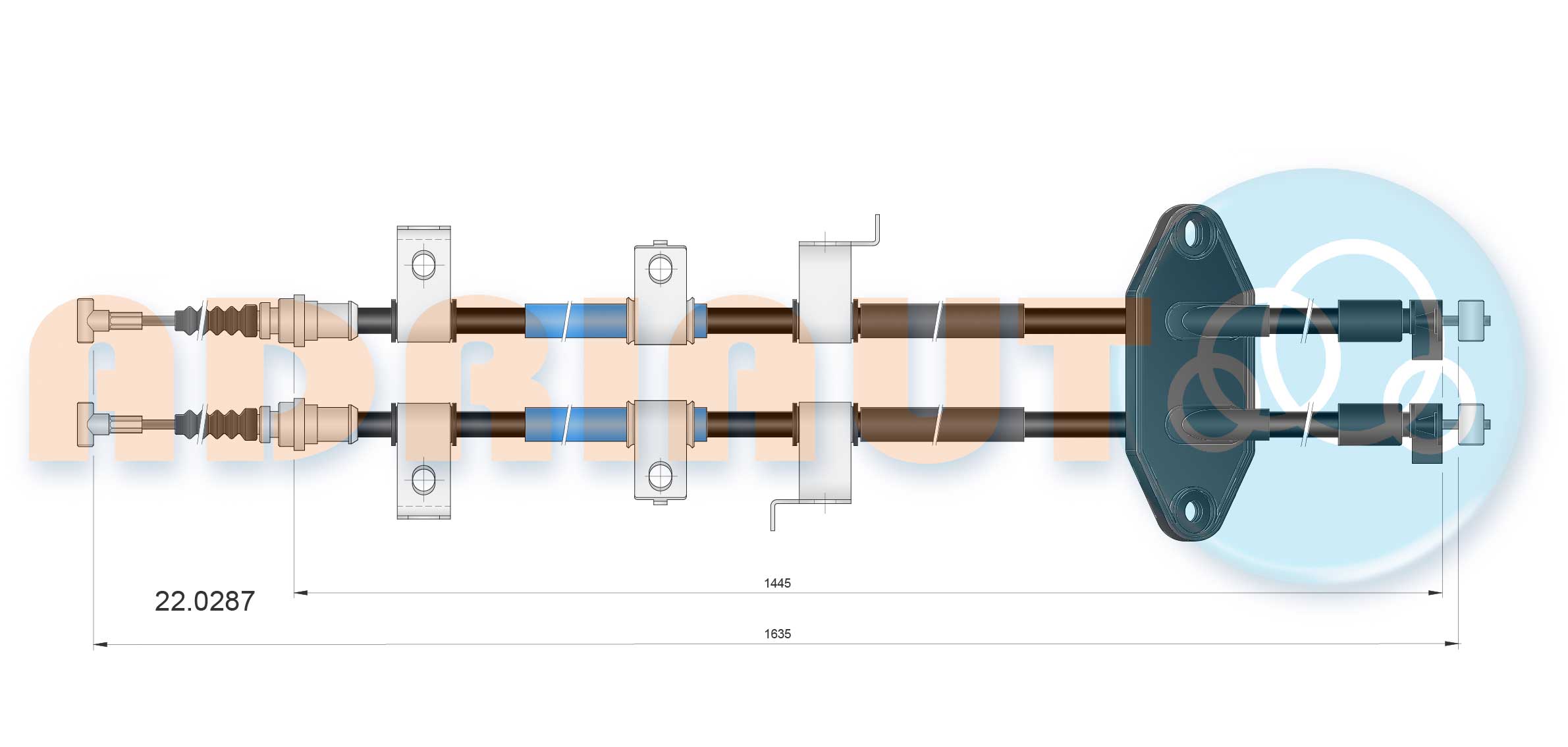 ADRIAUTO 22.0287 - Трос ручника