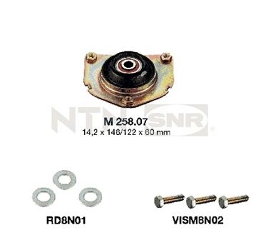 SNR KB658.08 - Опоры стойки амортизатора