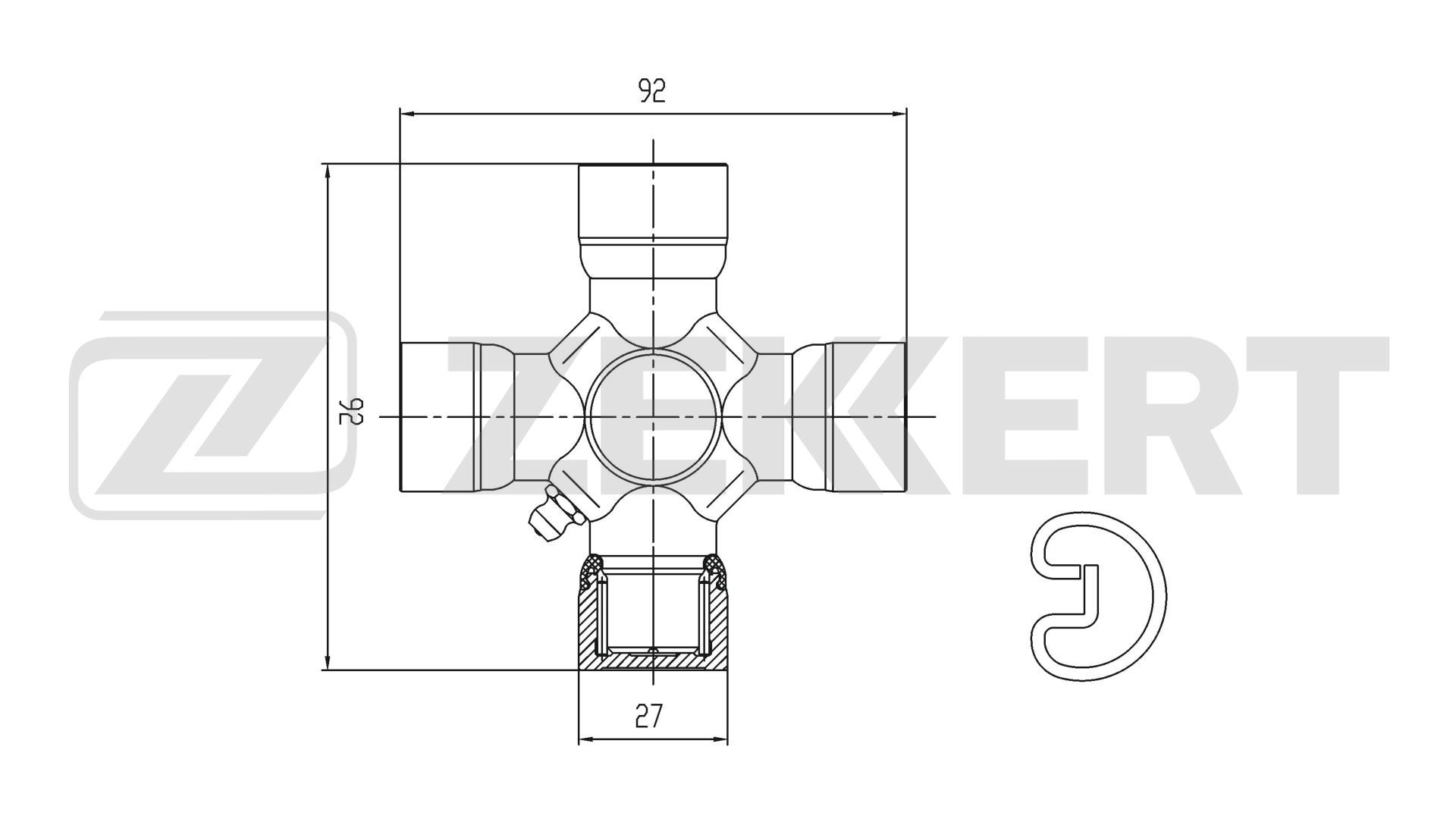 ZEKKERT KG-1035 - Муфта кардана