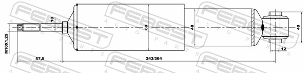 FEBEST 05659976F - Амортизатор