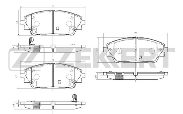 ZEKKERT BS-1968 - Тормозные колодки 
