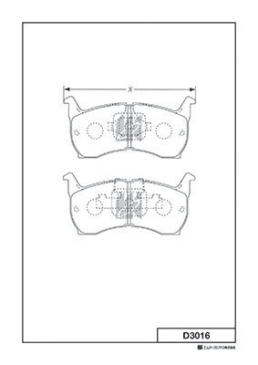 MK KASHIYAMA D3016 - Тормозные колодки 