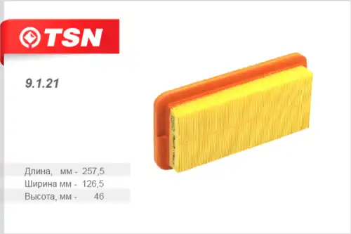 TSN-цитрон 9121 - фильтр воздушный! \ Hyundai Getz 1.0i/1.3i/1.6i 02>