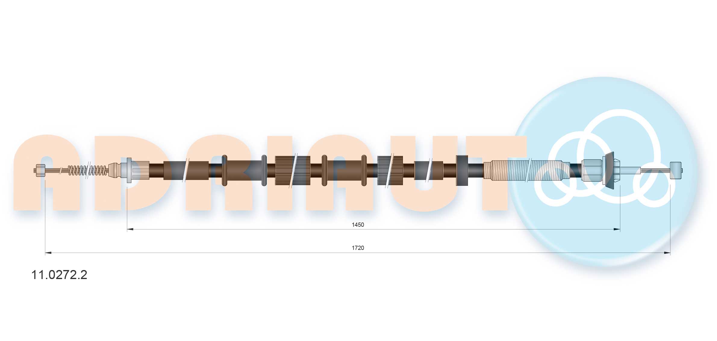 ADRIAUTO 11.0272.2 - Трос ручника