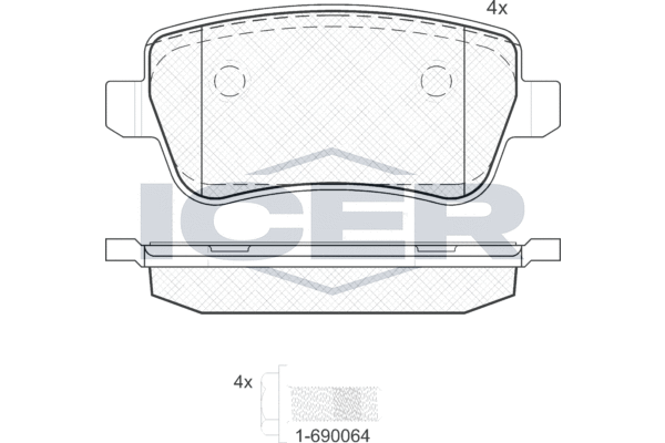ICER 181763 - Тормозные колодки 
