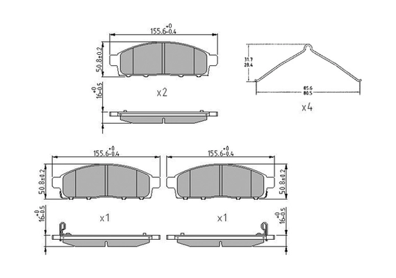 FERODO FDB5226 - Комплект тормозных колодок, дисковый тормоз PREMIER ECO FRICTION
