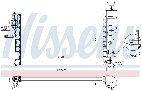 NISSENS 63528 - Радиатор охлаждения